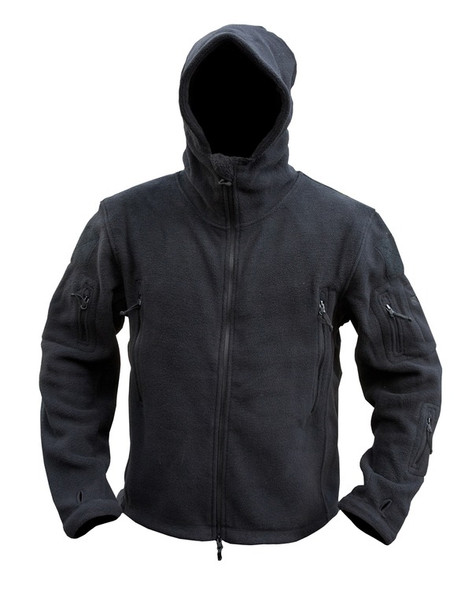 Kombat UK - Tactical Recon Fleece Hoodie with Multiple Pockets in Black