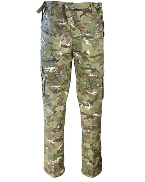 Kombat UK - Men's Cargo Military Trousers with Multiple Pockets in BTP (British Terrain Pattern) Camouflage