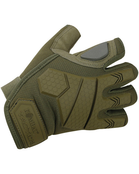 Kombat UK - Alpha Fingerless Tactical Airsoft Gloves in Desert Tan