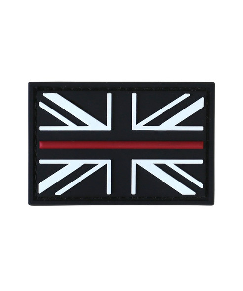 Kombat UK - Thin Red Line PVC Tactical Patch with Velcro Back