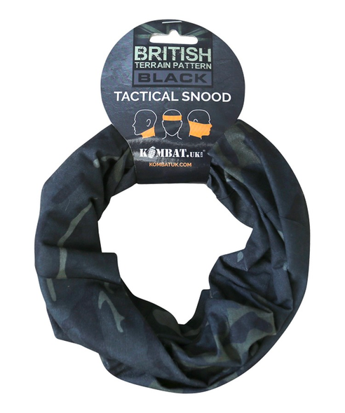 Kombat UK - Tactical Snood in BTP (British Terrain Pattern) Black