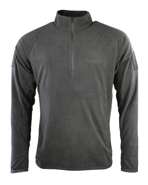 Kombat UK - Alpha Mid-Layer Fleece with Zip Neck in Black