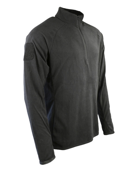 Kombat UK - Alpha Mid-Layer Fleece with Zip Neck in Black