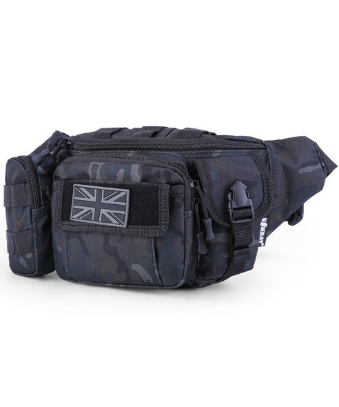 Kombat UK - Delta Tactical Waist Bag with Multiple Pockets in Black Camo