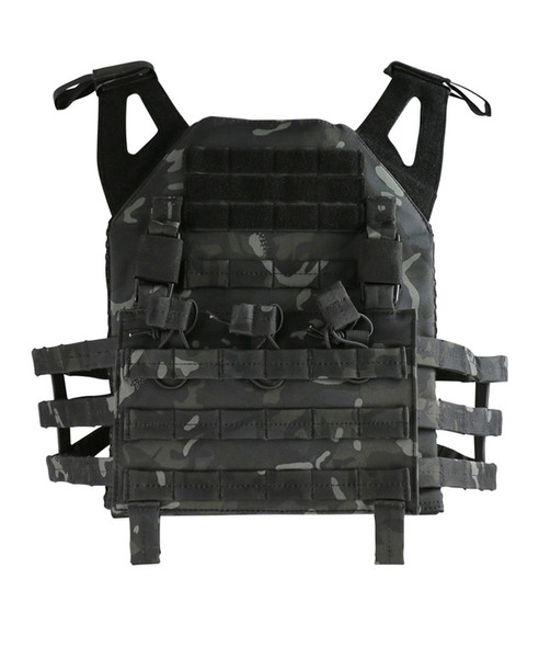 Kombat UK - Buckle-Tek Jump Tactical Plate Carrier in Black Camouflage