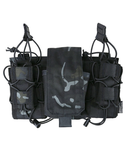Kombat UK - Modular Fast Rig Tactical Pouch in Black Camouflage