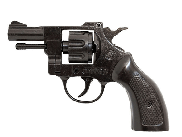 BRUNI Blank Firing OLYMPIC 6 in Full Metal Airsoft Revolver in Black