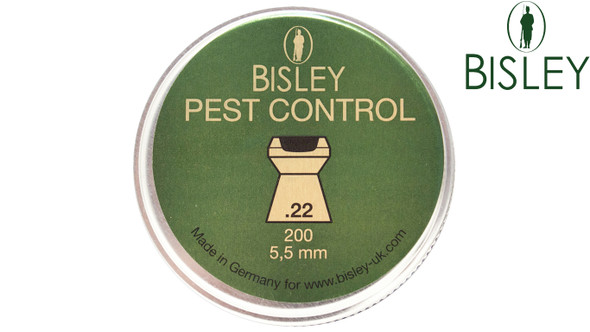 Bisley Pest Control .22 5.5mm Hollow Point Air Rifle Pellets (Tin of 200 Pcs)