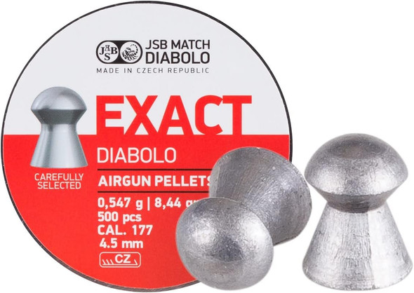JSB Diabolo Exact .177 Round Nose Air Rifle Pellets (Tin of 500 Pcs)