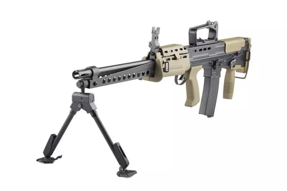 ICS L86A2 LSW Airsoft Rifle AEG with bipod in Black