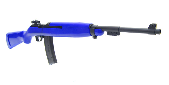 AGM M1B Spring M1 Carbine Airsoft Sniper Rifle with Adjustable Hop-Up in Blue