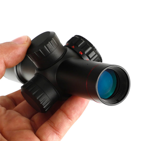 Skirmish Tactical - 4.5x20E Lightweight Compact Illuminated Airsoft Rifle Scope in Black