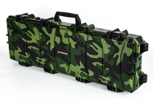 Skirmish Tactical PRO Range Large Hard Rifle Case with DIY Foam in Green Camouflage