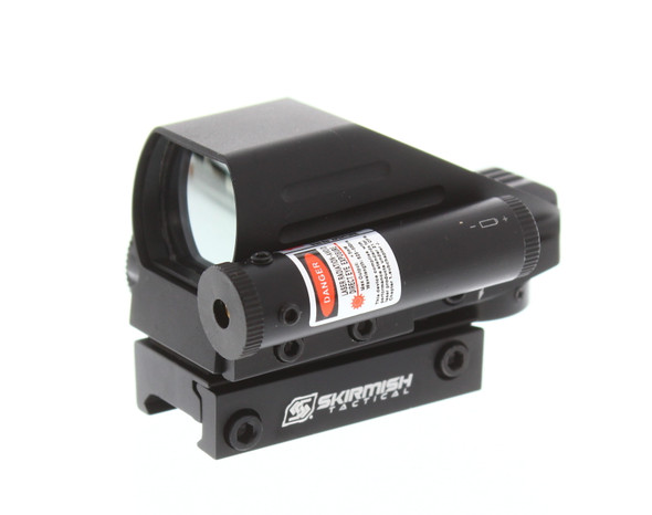 Skirmish Tactical ST-103B Reflex Sight Reticle Red Dot Sight with Laser in Black