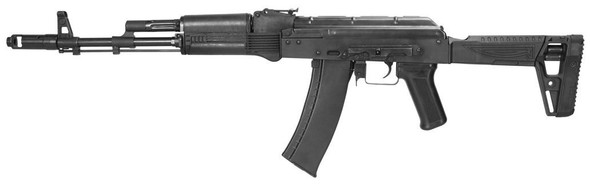LCT Airsoft MRK-74 AEG Airsoft Rifle with Adjustable Folding Stock in Black