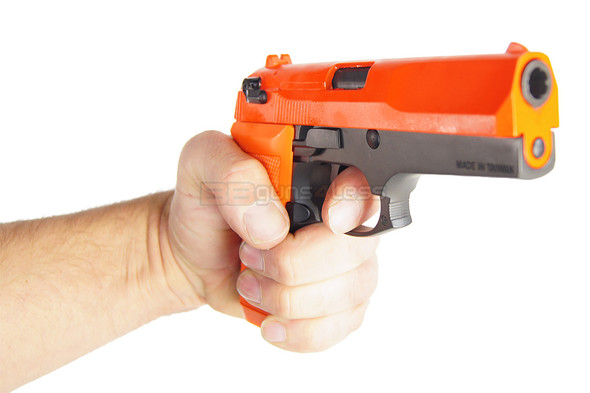 HFC HG160 UC M9 Metal Gas-Powered Airsoft Pistol in Two-Tone Orange