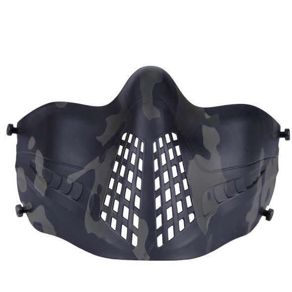 WoSport - Breathable Half Face Pilot Airsoft Mask V3 in Black