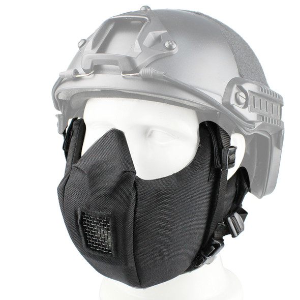 Wosport - Breathable Half Face V5 Conquerors Airsoft Mask in Black