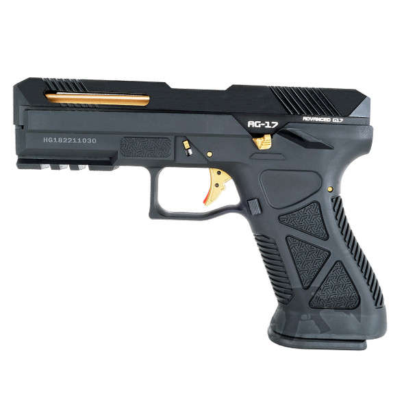 HFC HG-182 AG 17 Scorpion Gas Blowback Airsoft Pistol in Black and Gold