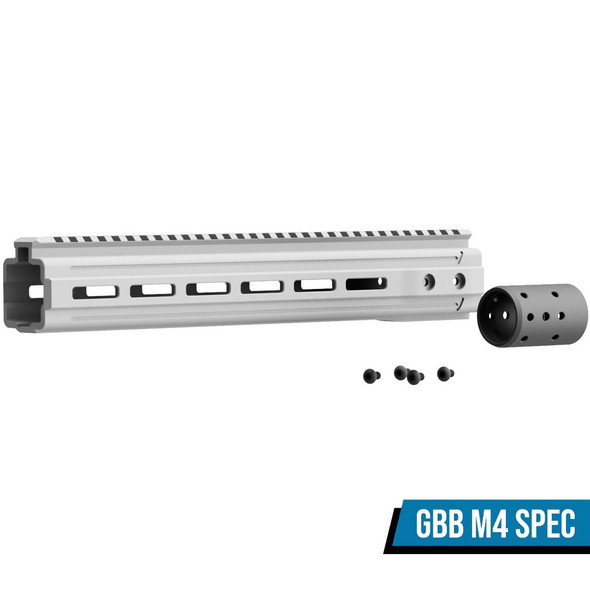 Vorsk - 13" Handguard & Barrel Nut for VMP-2D GBB Airsoft Rifle in Grey
