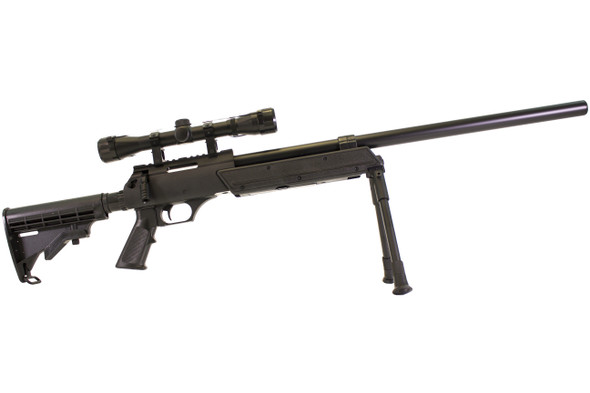 Nuprol T96 Tango Series Airsoft Bolt Action Sniper Rifle with Scope & Bipod in Black