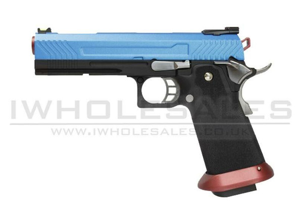 Armorer Works Custom Hi-Capa Gas Blowback Airsoft Pistol in Blue (AW-HX1105)