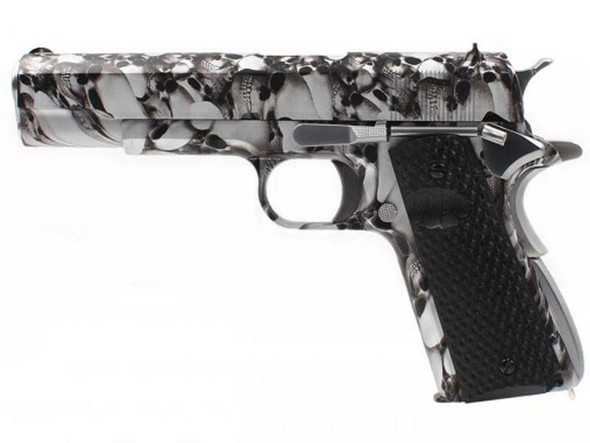 Armorer Works Custom Skull 1911 Gas Blowback Airsoft Pistol (AW-AW-NE2101)