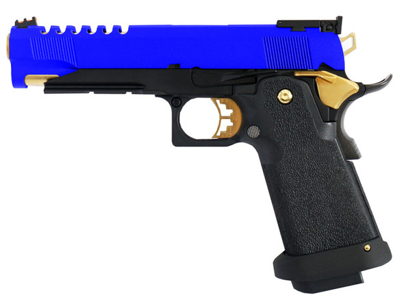 Armorer Works Custom 5.1 Hi-Capa Gas Blowback Airsoft Pistol in Blue (AW-HX2701)