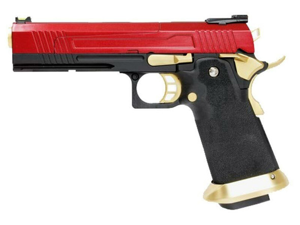 Armorer Works Custom Hi-Capa Gas Blowback Airsoft Pistol in Red (AW-HX1004)
