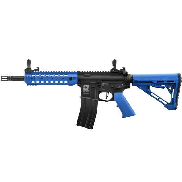 Nuprol Delta Vanguard Spearhead Airsoft AEG Rifle with Adjustable Skeletonised Stock in Two Tone Blue