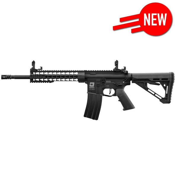 Nuprol Delta Vanguard Sentinel Airsoft AEG Rifle with Adjustable Skeletonised Stock in Black