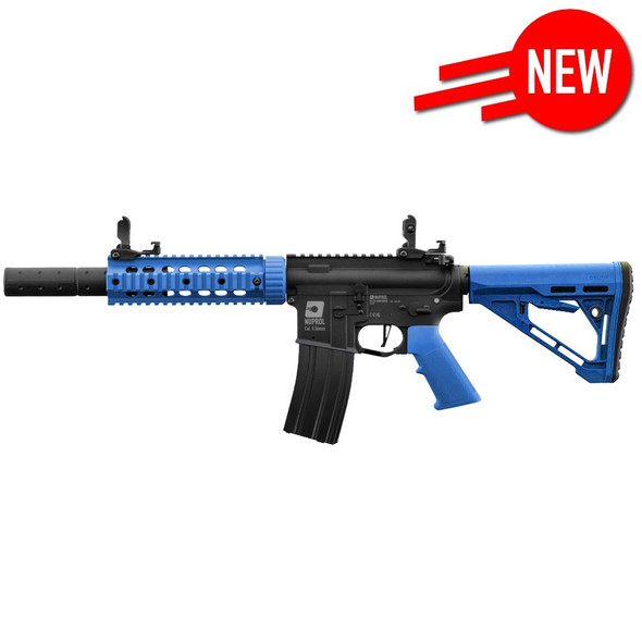 Nuprol Delta Vanguard Ranger Airsoft AEG Rifle with Adjustable Skeletonised Stock in Blue