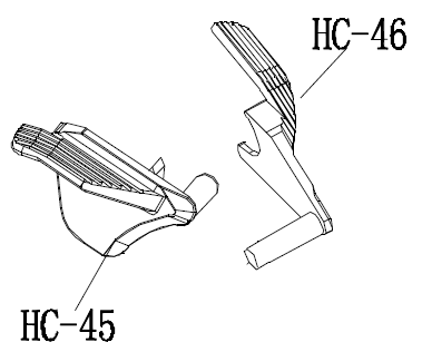 Raven Hi-Capa pistol Safety Levers in Gold