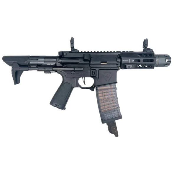 Cyma/EMG Strike Industries 4" AR Strike Oppressor M4 Short Barrel MWS Gas Blowback Airsoft Rifle in Black (SI.1301 BK)