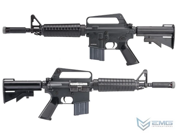 EMG/Cyma Colt XM177E2 Lightning Series Gas Blowback Airsoft Rifle in Black (COLT.1015-LS)