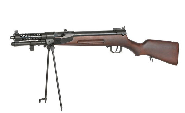 S&T Nambu Type 100/40 Full Metal Airsoft AEG Submachine Gun in Real Wood (STAEG116BRW)