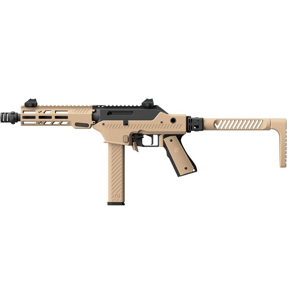 Vorsk VMP-2S Gas Blowback Submachine Gun with Folding Stock in Desert Tan (Semi & Full-Auto)