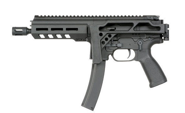 Double Eagle M924 DMP-9 Submachine Gun Eshooter Falcon V2 ETU with Side Folding Stock in Black