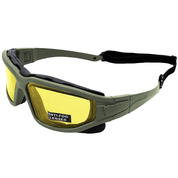 Nuprol - Defence Pro EN166 Anti-Scratch THERMAL Airsoft Eyewear in Green/Yellow