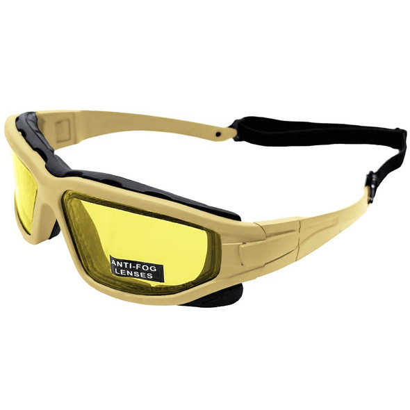 Nuprol - Defence Pro EN166 Anti-Scratch THERMAL Airsoft Eyewear in Desert Tan/Yellow