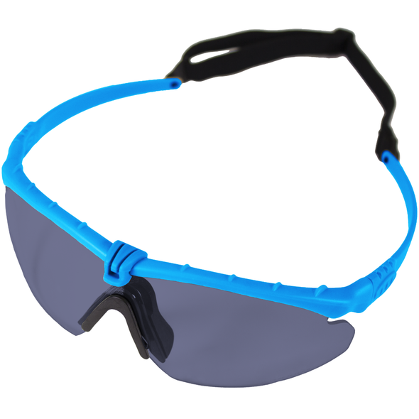 Nuprol - Battle Pro EN166 Protective Anti-Fog Airsoft Glasses in Blue/Smoked