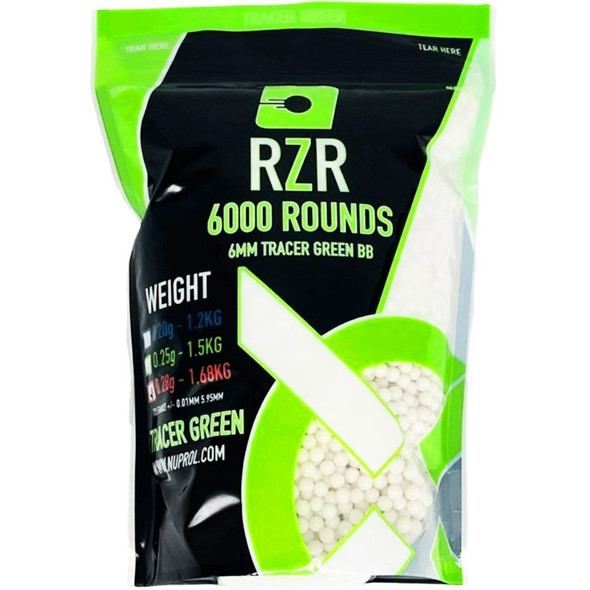 Nuprol RZR 6000 Rounds Airsoft Tracer BB Pellets 0.28g in Green