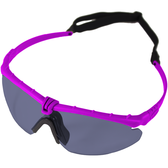 Nuprol Battle Pro EN166 Protective Adjustable Airsoft Eyewear in Purple / Smoked