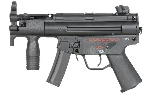 H&K MP5K Full Metal AEG SMG Airsoft Rifle with Eshooter ETU GEN-2 in Black (CM041K)