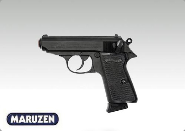 トイガン MARUZEN Walter NEW PPK/S Maruzen PPK/S Walther Green Gas Airsoft Pistol - Black Metal