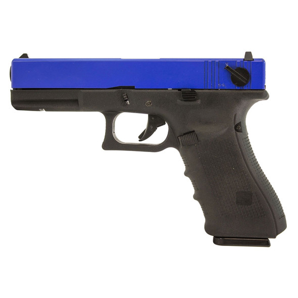 Raven EU18 Glock 18 Dual Tone Airsoft Gas Blowback Pistol in Blue
