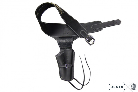 Denix Western Revolver Cartridge Belt Holster including 24 Bullets