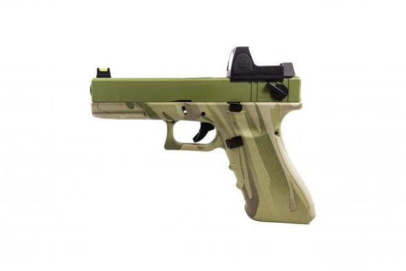 Raven EU18 Hydro Series Gas Blowback Airsoft Pistol in Camo Frame with Red Dot Sight
