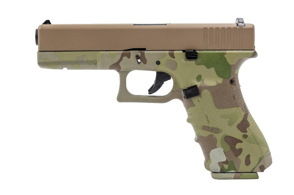 Raven EU17 Hydro Series Gas Blowback Airsoft Pistol in Camo Frame & Tan Slide