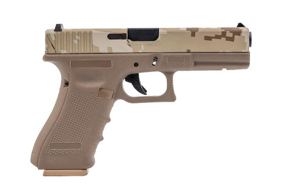 Raven EU17 Hydro Series Gas Blowback Airsoft Pistol with Digital Desert Slide in Tan